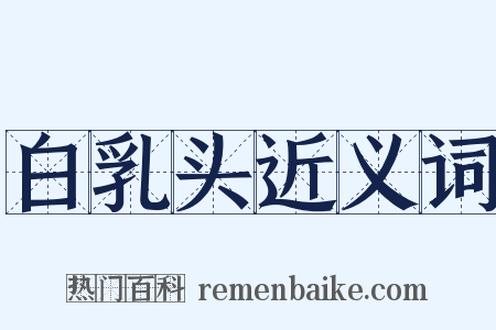 白乳头近义词是什么意思的图片